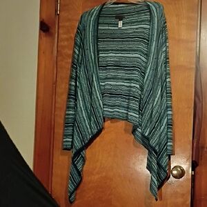 Elegant Striped Teal Women's Cape